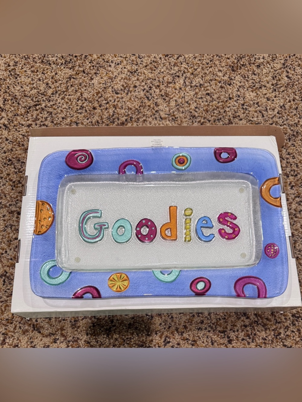 NWT Glass Goodies tray